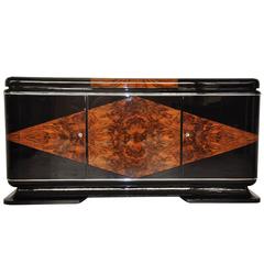 Antique French Sideboard with a Check Veneer