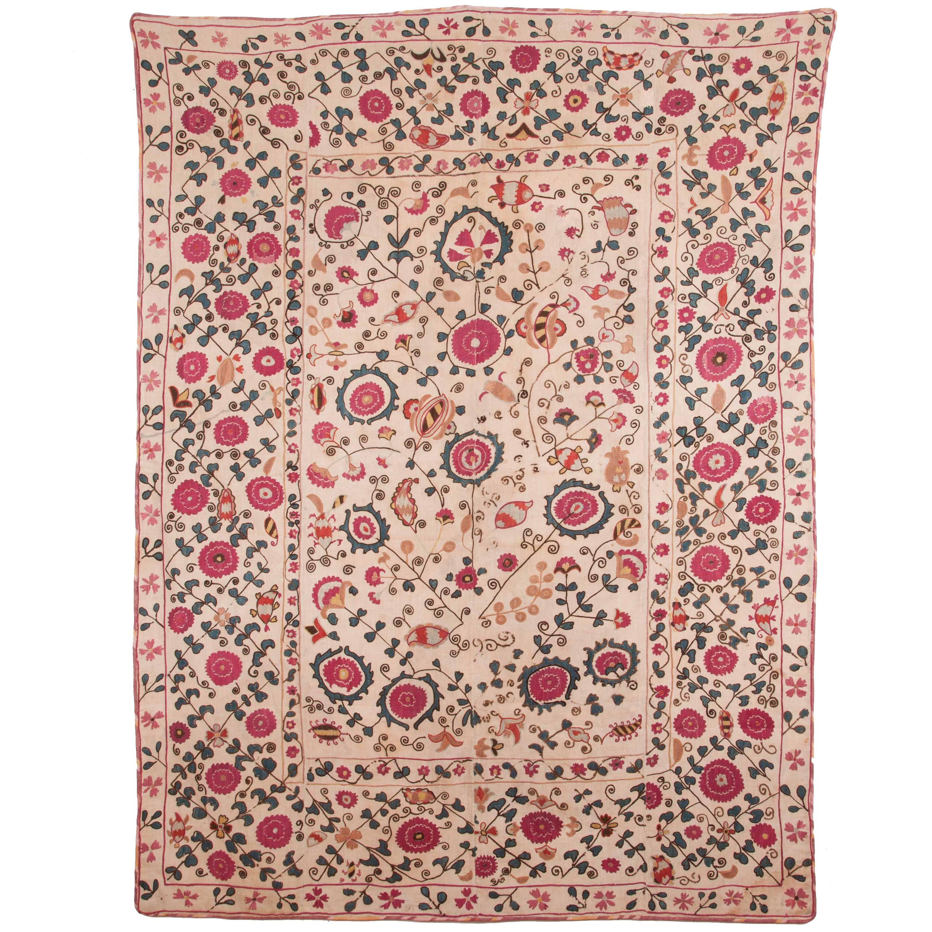 19th Century Antique Tajik Ura Tube Suzani