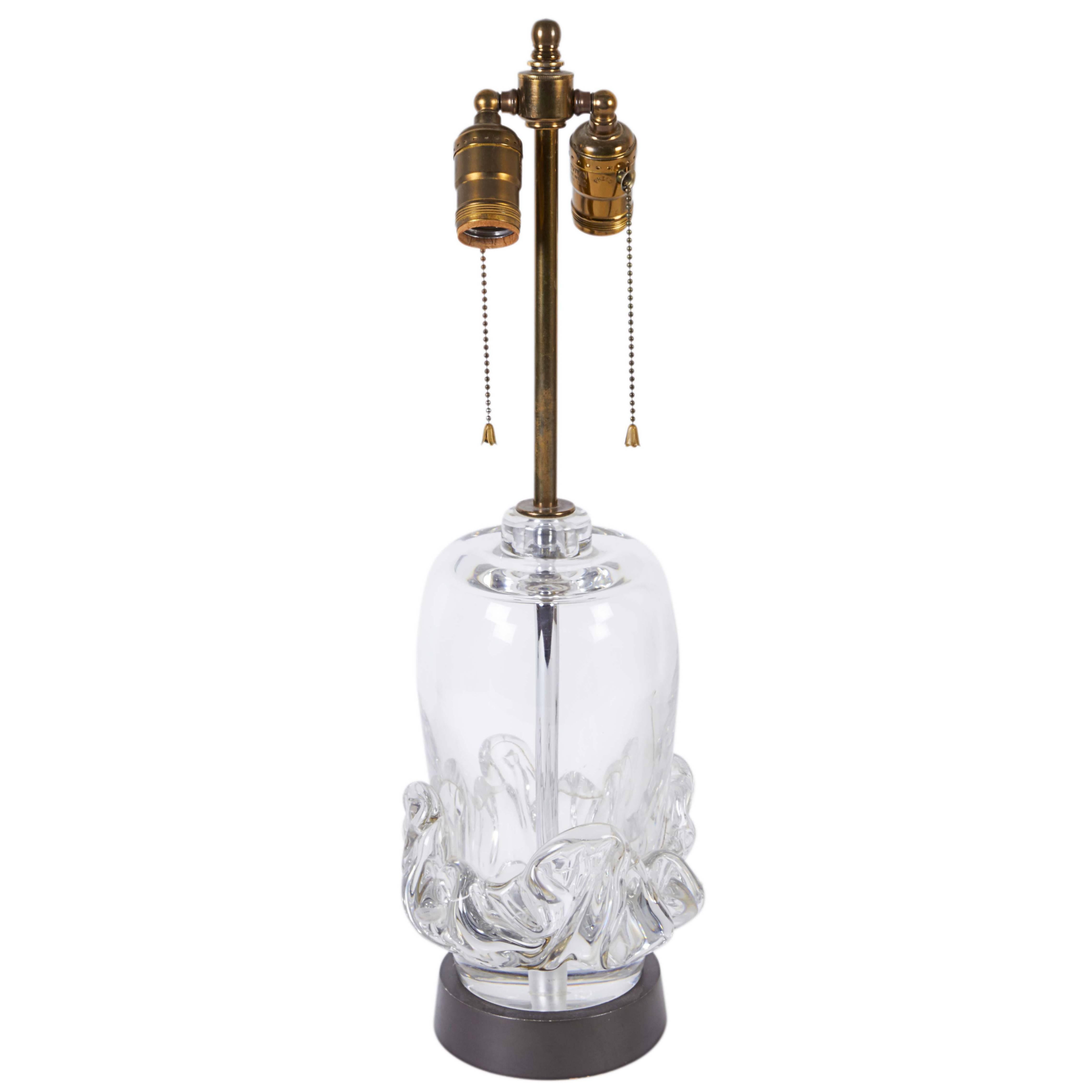 Daum Abstract Lead Crystal Lamp