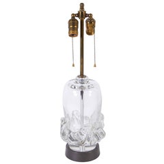 Daum Abstract Lead Crystal Lamp