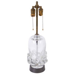 Daum Abstract Lead Crystal Lamp