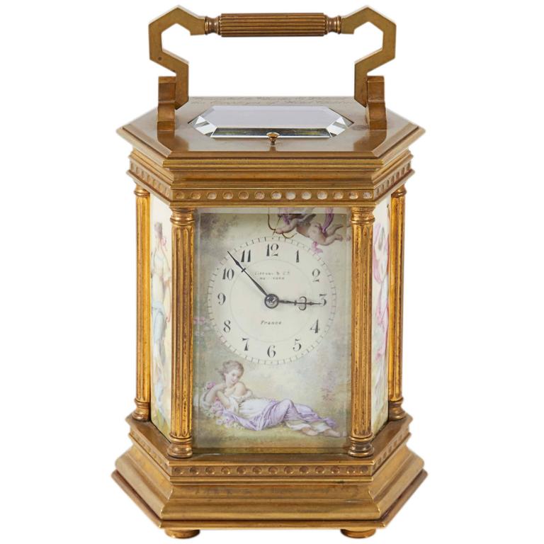 Tiffany and Co. French Neoclassical Style Repeater Carriage Clock at