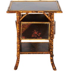 Victorian Anglo-Japanese Tortoiseshell Bamboo Table