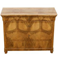 19th Century Austrian Biedermeier Walnut Veneer Chest 19th Century Austrian Biedermeier Walnut Veneer Chest