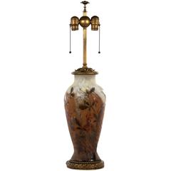 19th Century Polychrome Daum Cameo Glass Table Lamp
