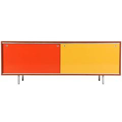 Retro George Nelson Credenza with Color Door Panels for Herman Miller