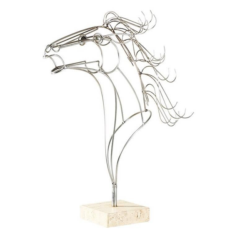Curtis Jere Horse Bust Sculpture for Artisan House