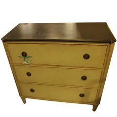 Swedish Paint Decorated Commode Chest