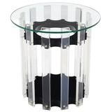 Lucite Base Round Side Table