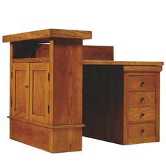 Oak Desk by Frank Lloyd Wright for the A. W. Gridley House, Illinois, 1906