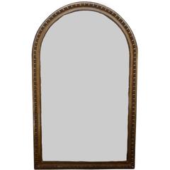 Antique 19th Century French Overmantle Mirror with Waterleaf Gilt Frame