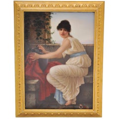 19th Century Vienna Porcelain Plaque of Pandora