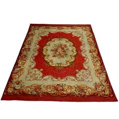 Antique Aubusson French Carpet Rug 11