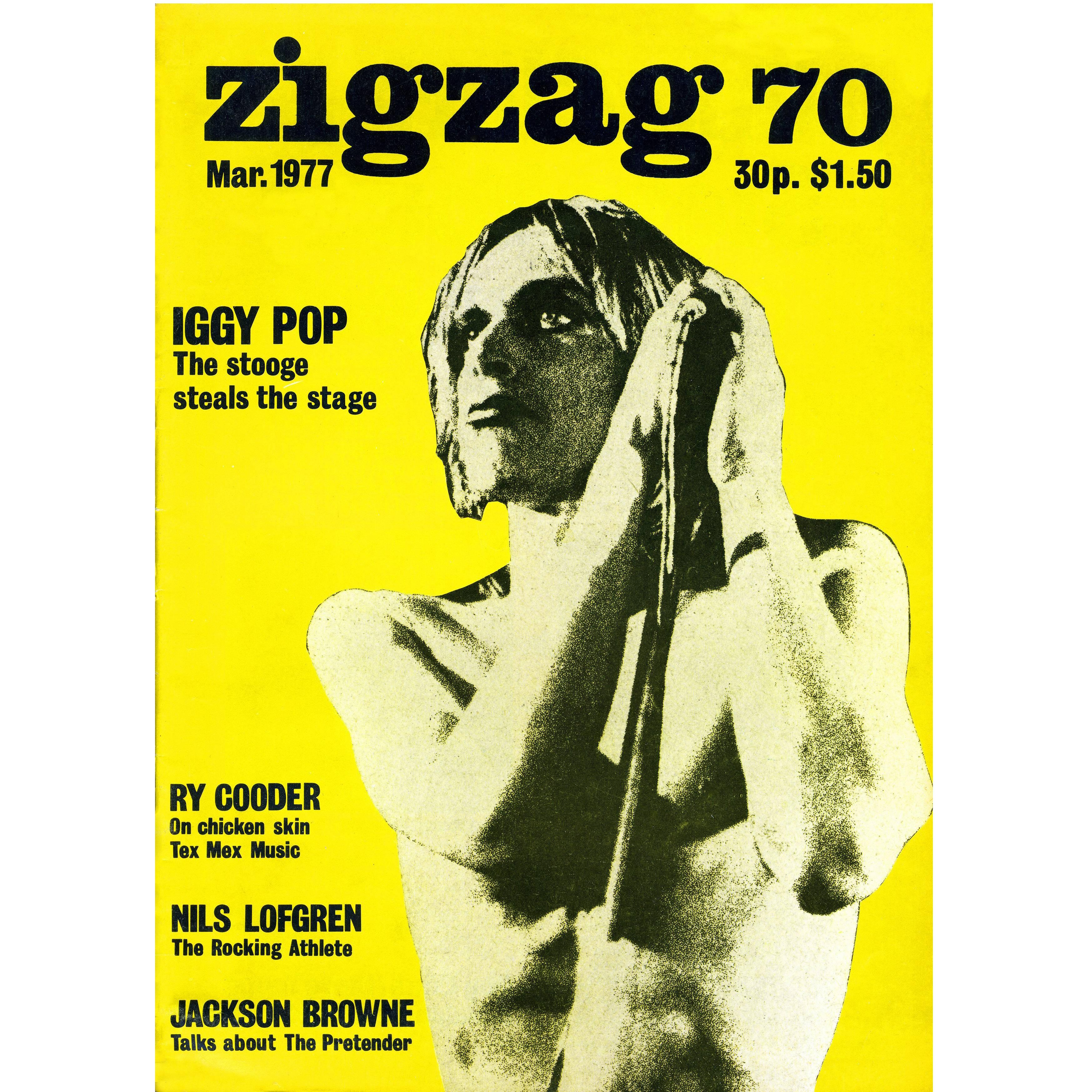 Vintage Iggy Pop Zig Zag Magazine