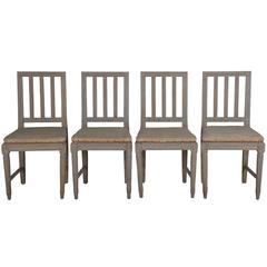Four Painted Gustavian Dining Chairs 5