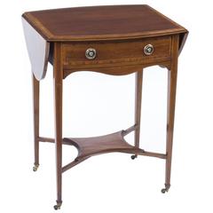 Antique Edwardian Drop Flap Occasional Side Table, circa 1900
