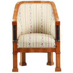 Superb Biedermeier Period Cherrywood Arm Chair, circa 1820-1835