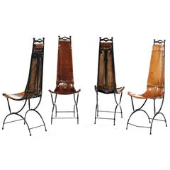 Ensemble de chaises spectaculaires de François Thevenin, 1970