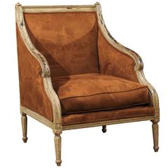18th Century Louis XVI Painted Bergere "in the Manner of Tilliard", circa 1790