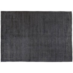 Silky Wool Overdyed Rug in Grey 4
