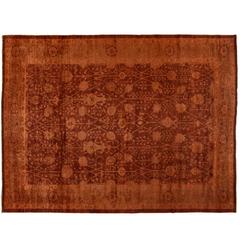 Silky Wool Overdyed Rug in Red 6