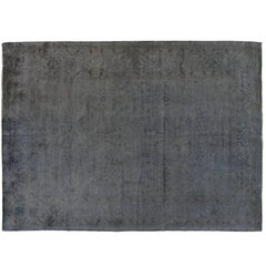 Silky Wool Overdyed Rug in Grey
