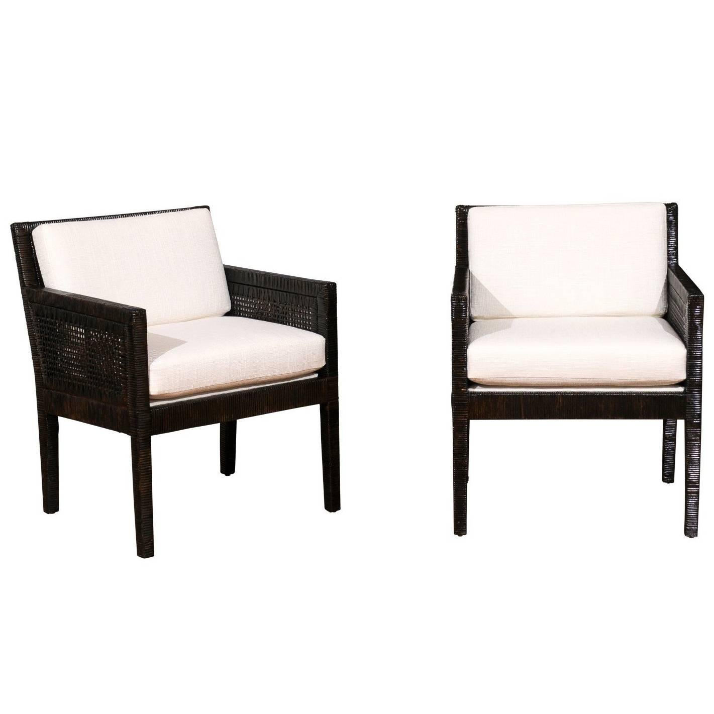 Exquisite Pair of Restored Loungers by Billy Baldwin for Bielecky Brothers