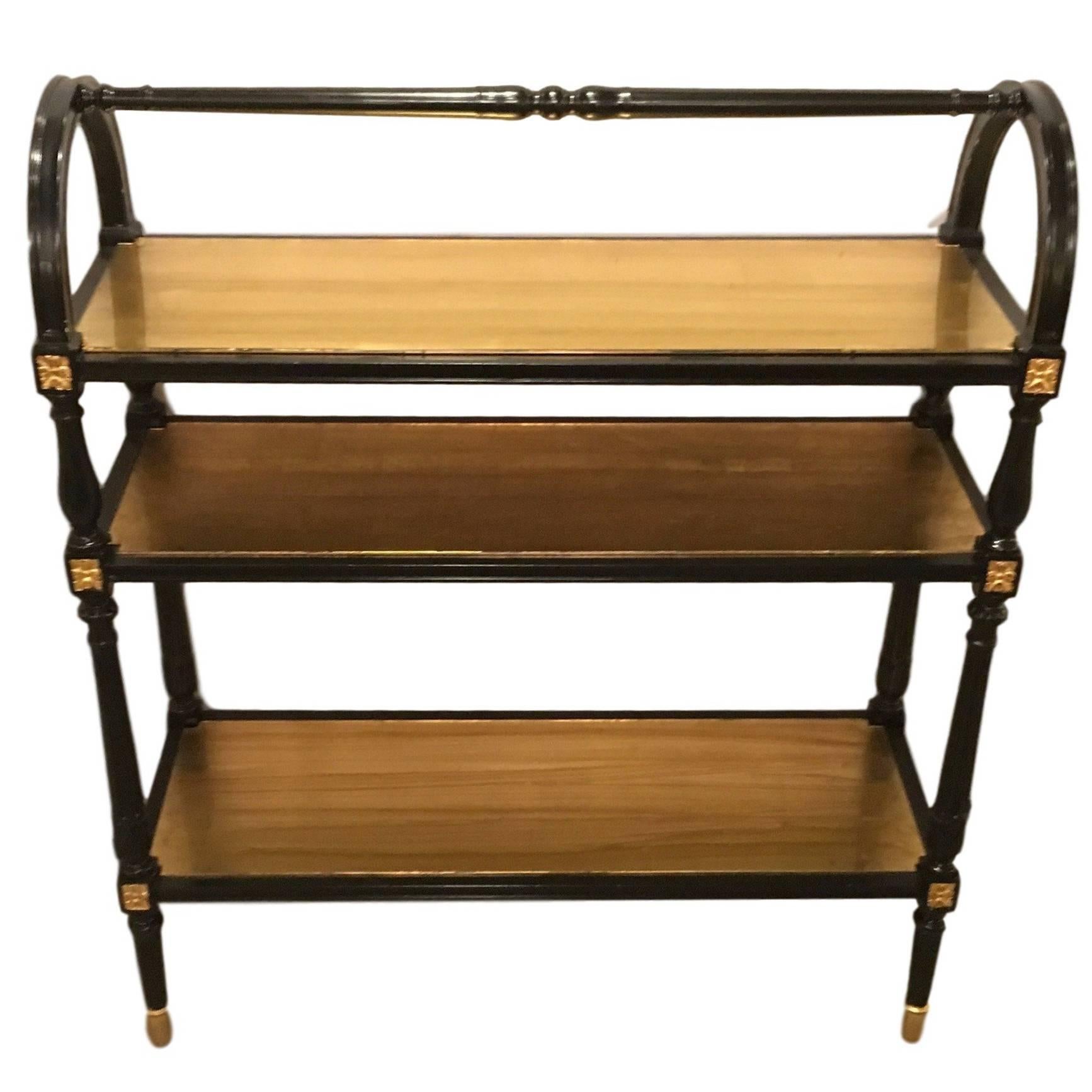 Neoclassical Hollywood Regency Style Etagere or Server