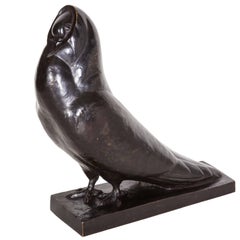 French Art Deco Period Bronze Bird Signed S. Boutarel