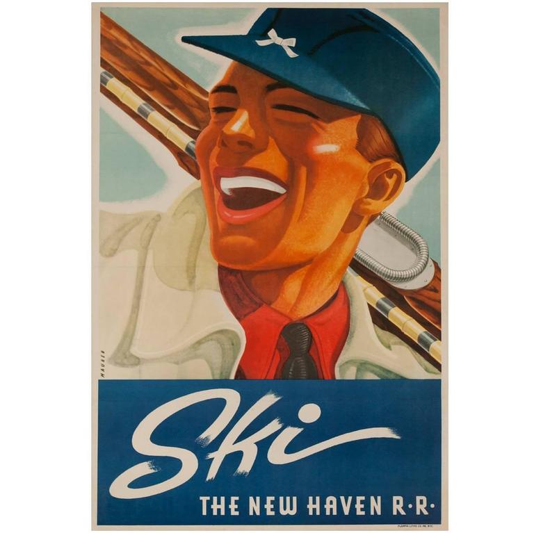 SKI the New Haven Railroad Original 