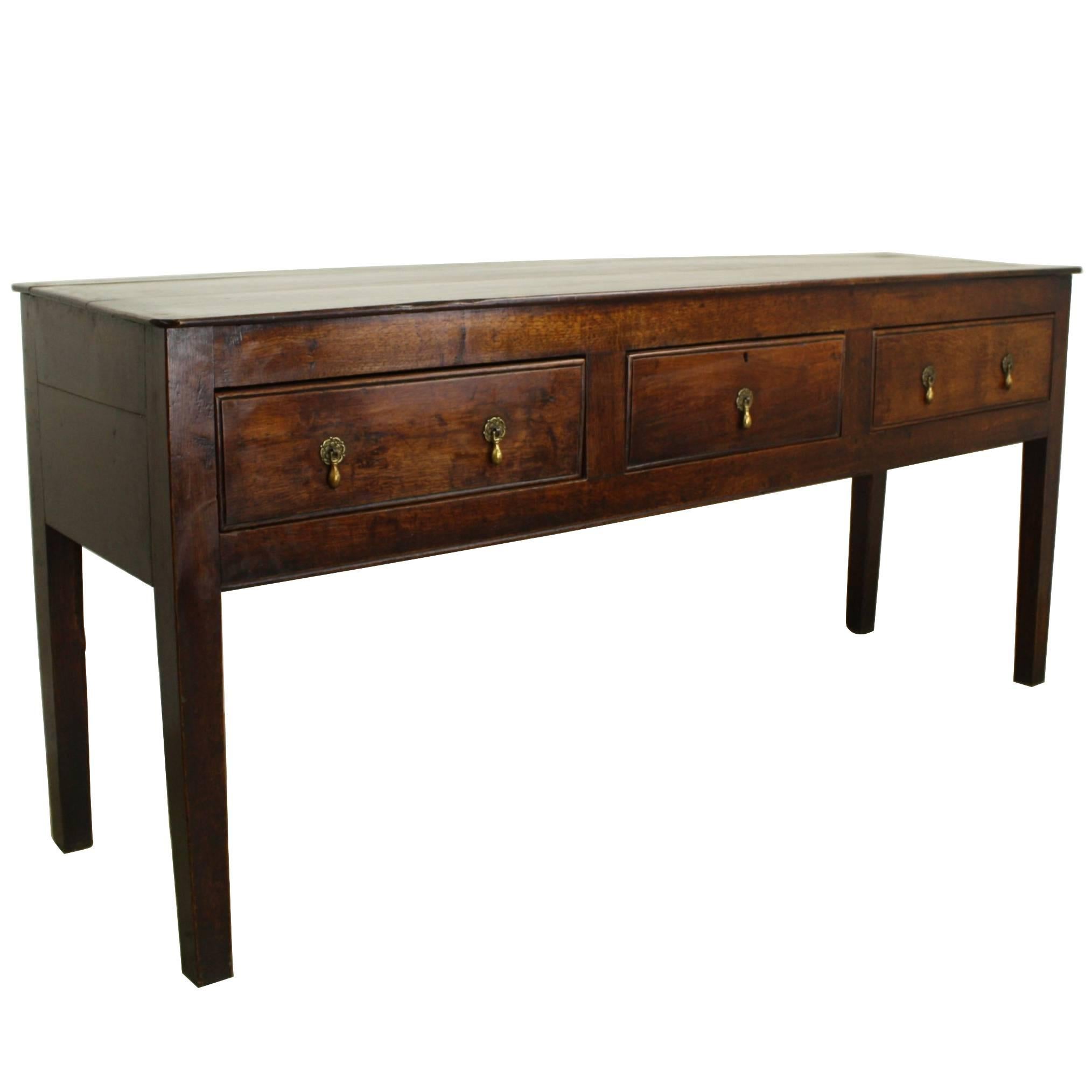 Antique Welsh Oak Three-Drawer Server