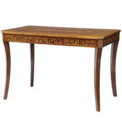 Art Deco Inlaid Mahogany Writing Table Desk