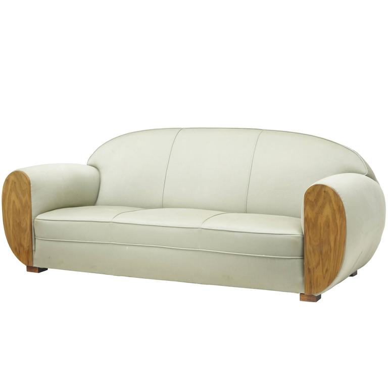 Art-Déco-inspiriertes Clubsofa aus dem 20. Jahrhundert 1