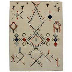 Moroccan Rug with Tribal Style and High Low Pile, Two Layer Barjasteh Rug