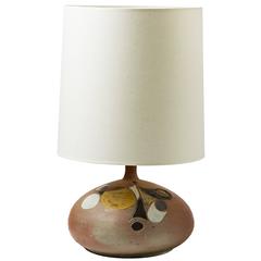 Ceramic Lamp with Glaze Decoration, France, 1970 4