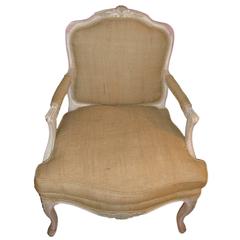 Louis XVI Style Paint Decorated Bergère Armchair 8