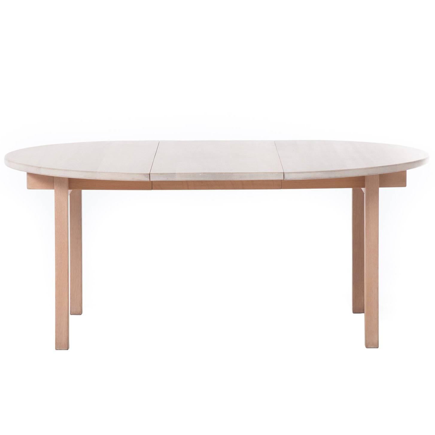Danish Modern White Oak Dining Table