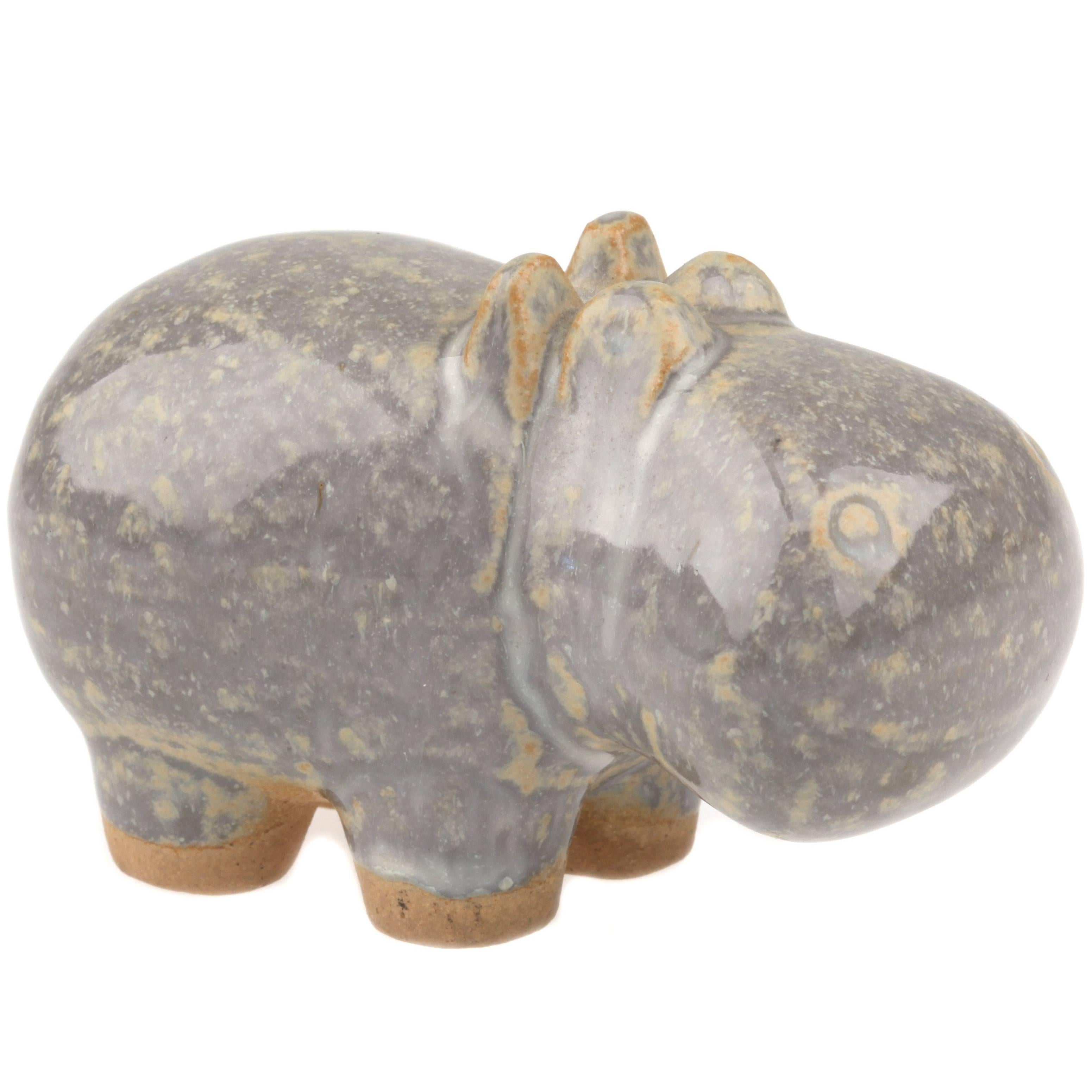 Gustavsberg Lisa Larson Hippo Flodhäst Menageri Series MCM, 1966-1976
