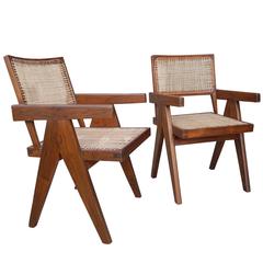 Pair of Armchairs by Pierre Jeanneret for The School of Architecture, Chandigarh