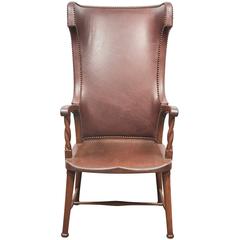 High Back Leather Upholstered Chair