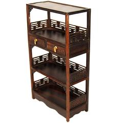 Pair of Vintage Chinese Miniature Bookcase