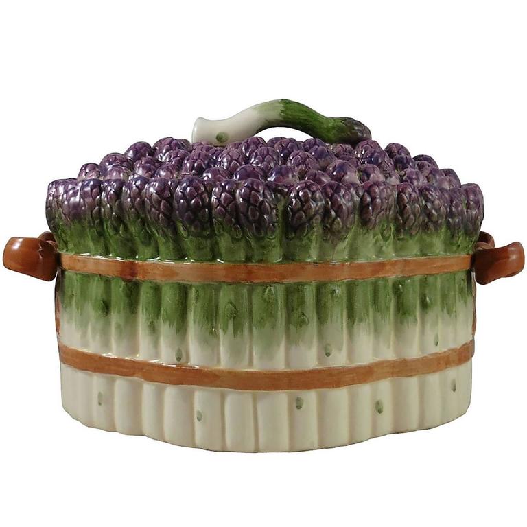 English Majolica Asparagus Tureen at 1stDibs