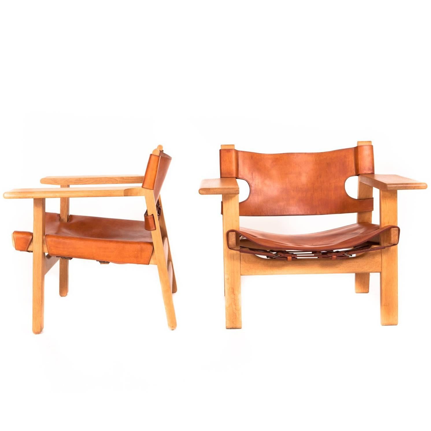 Børge Mogensen Pair of Spanish Chairs