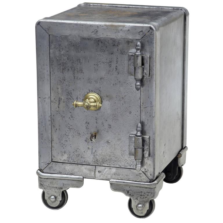 19th Century Victor Polished Steel Safe on Wheels at 1stDibs 19th