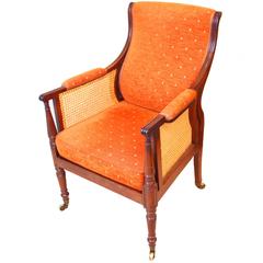 Antique Regency Mahogany Bergere Chair