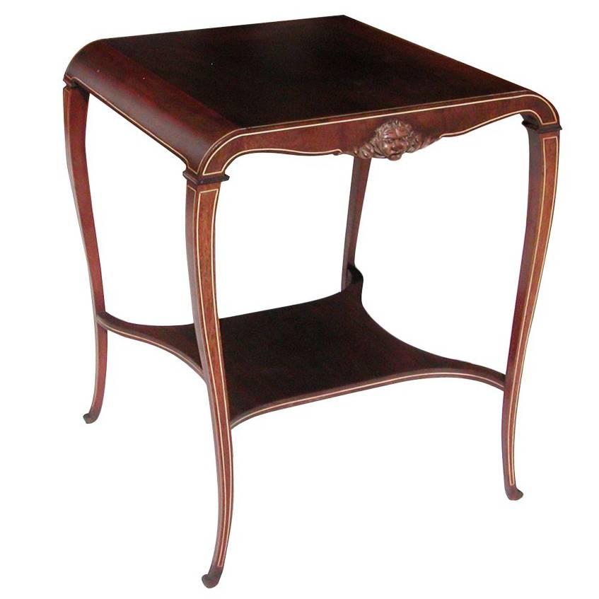 Antique Art Nouveau Two-Tier Table