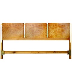 Used Burl Olive Ash King Headboard by Thomasville