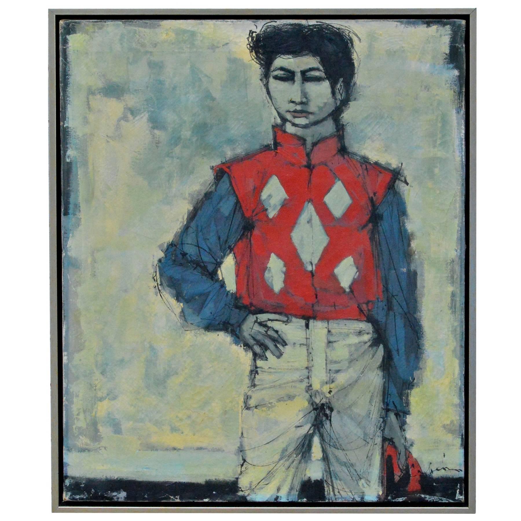 Painting of a Proud Jockey by Larry Cabaniss