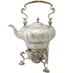 Antique Sterling Silver Spirit Kettle by William Grundy, George III 7
