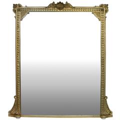 Large 19th Century Giltwood Overmantel Mirror 11